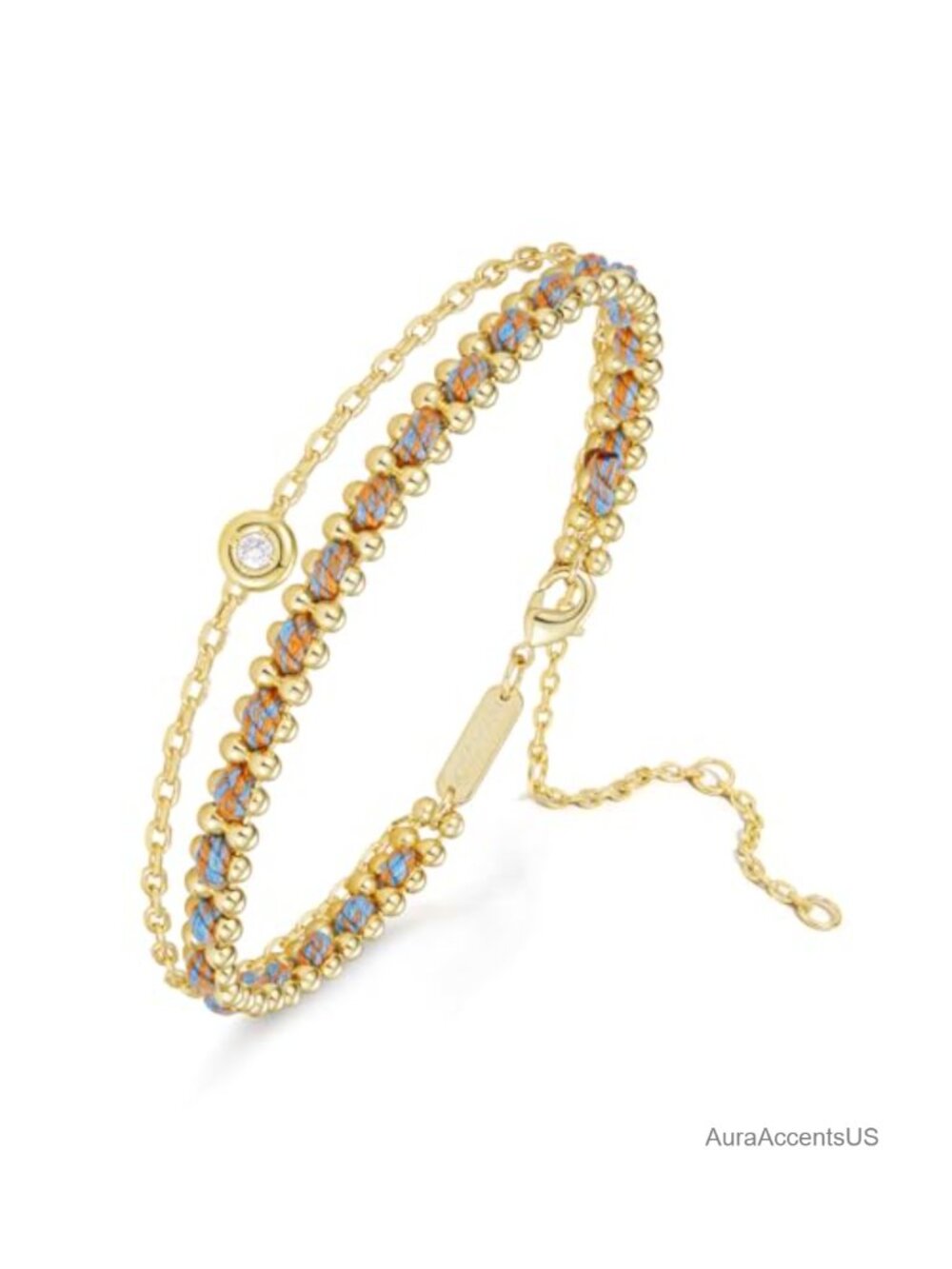 Layered Stack Bracelet for Women 14K Gold Plated Handmade